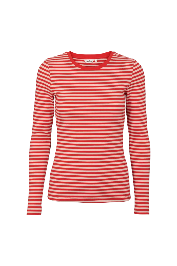 basic-apparel-ludmilla-ls-tee-high-risk-red-bio-shirt image 1