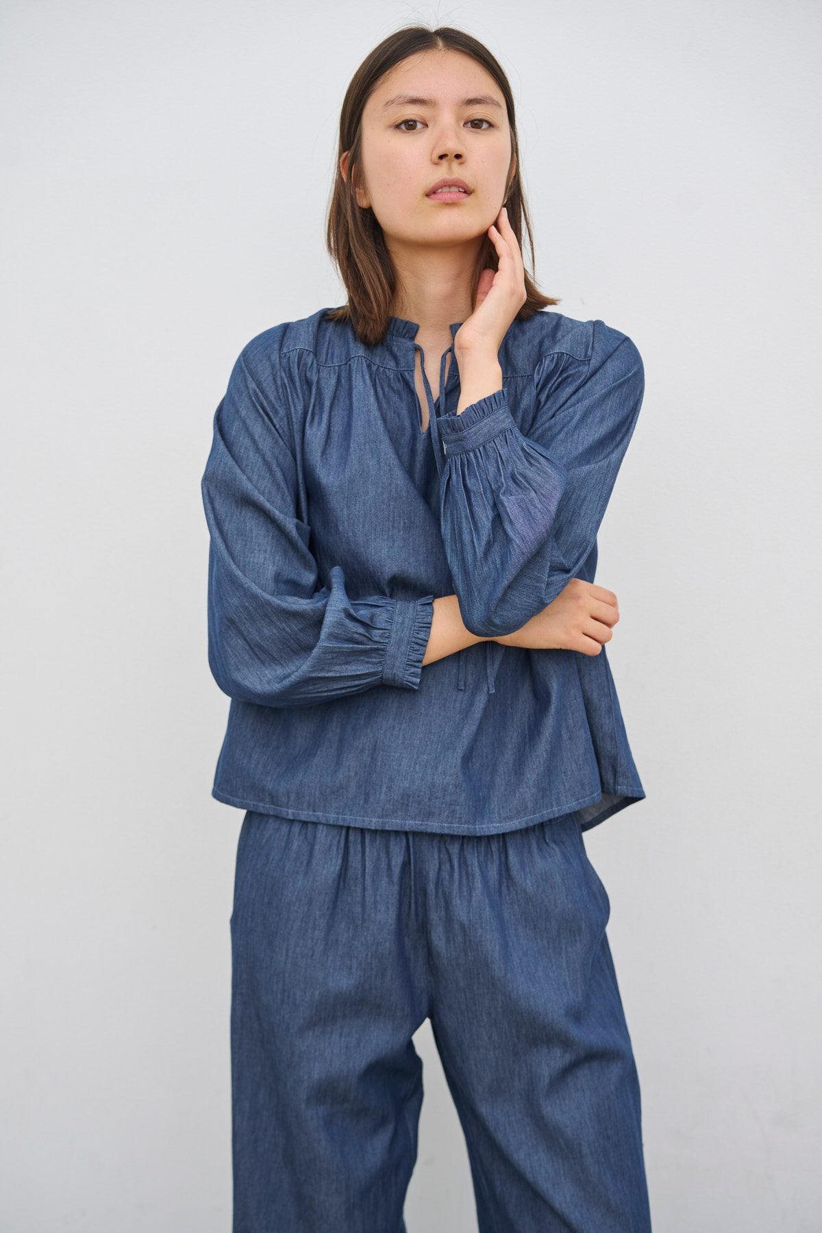care-by-me-joy-casual-hose-denim-dunkelblau-bio-baumwolle image 7