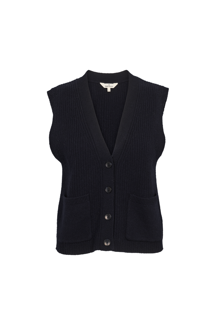 basic-apparel-liz-vest-strickweste-navy-merinowolle image 6