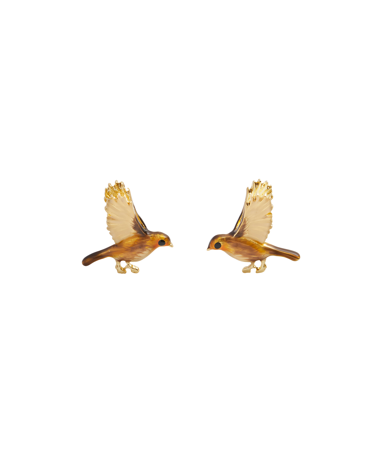 fable-england-enamel-flying-robin-ohrringe-emaille-rotkehlchen image 1