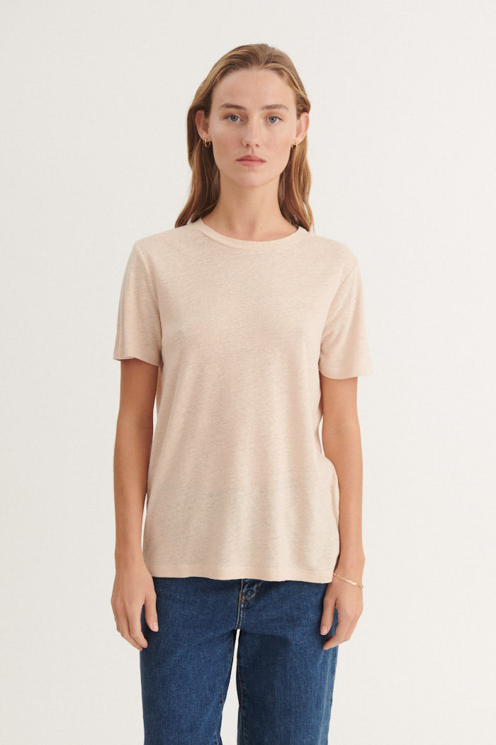 basic-apparel-kali-tee-t-shirt-damen-smokey-grey-leinen image 1