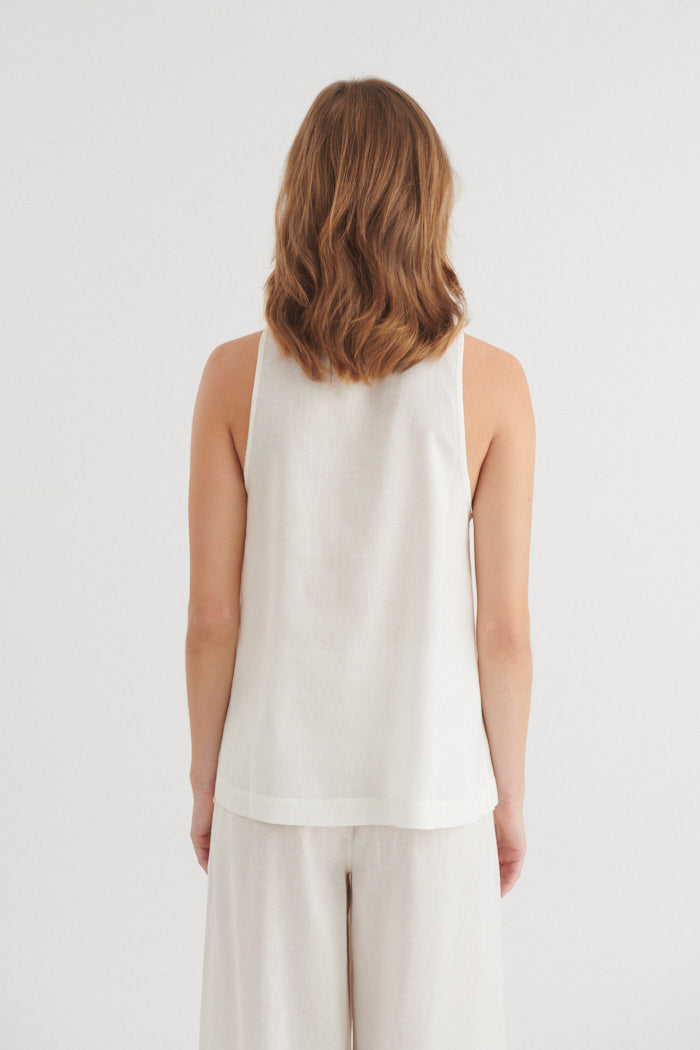 basic-apparel-carina-tank-top-damen-wei-leinen image 4