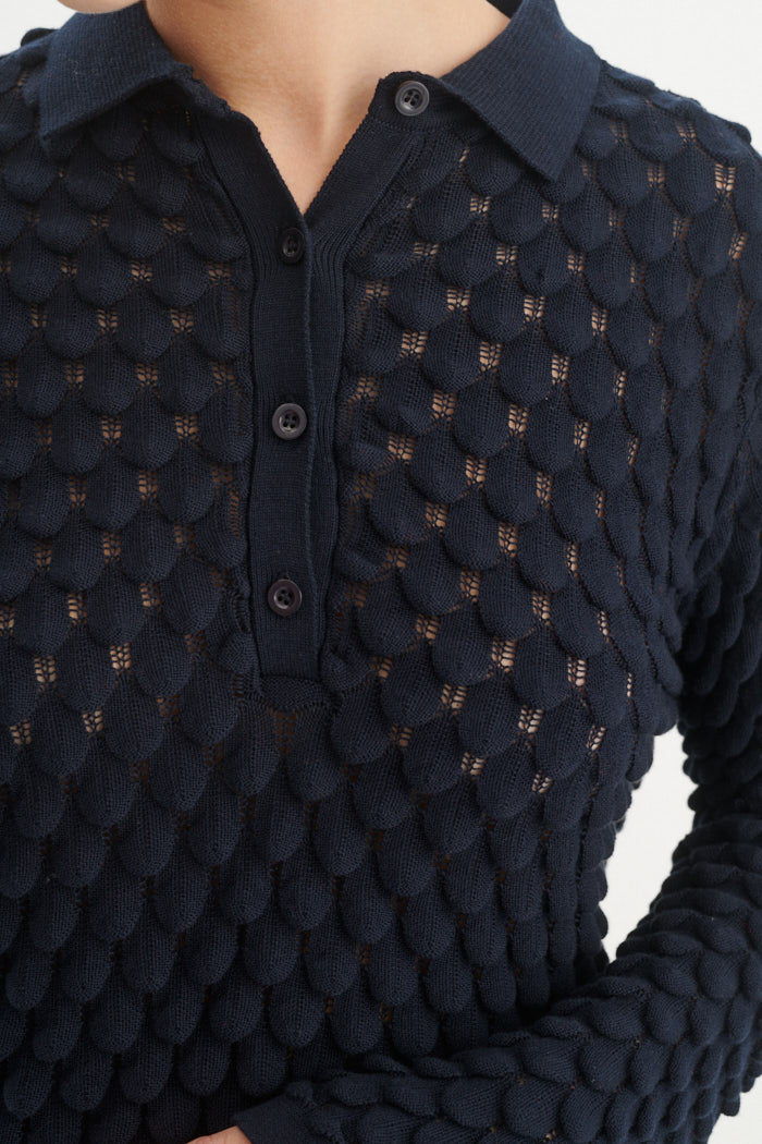 basic-apparel-cilla-polo-sweater-sky-captain-bio image 4