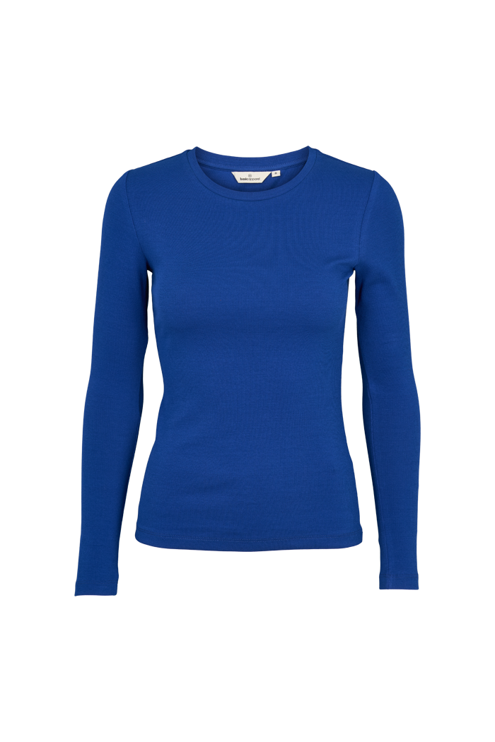 basic-apparel-ludmilla-ls-tee-shirt-blau-bio-baumwolle image 5