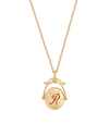 fable-england-r-initial-rose-gold-spinner-halskette-r image 4