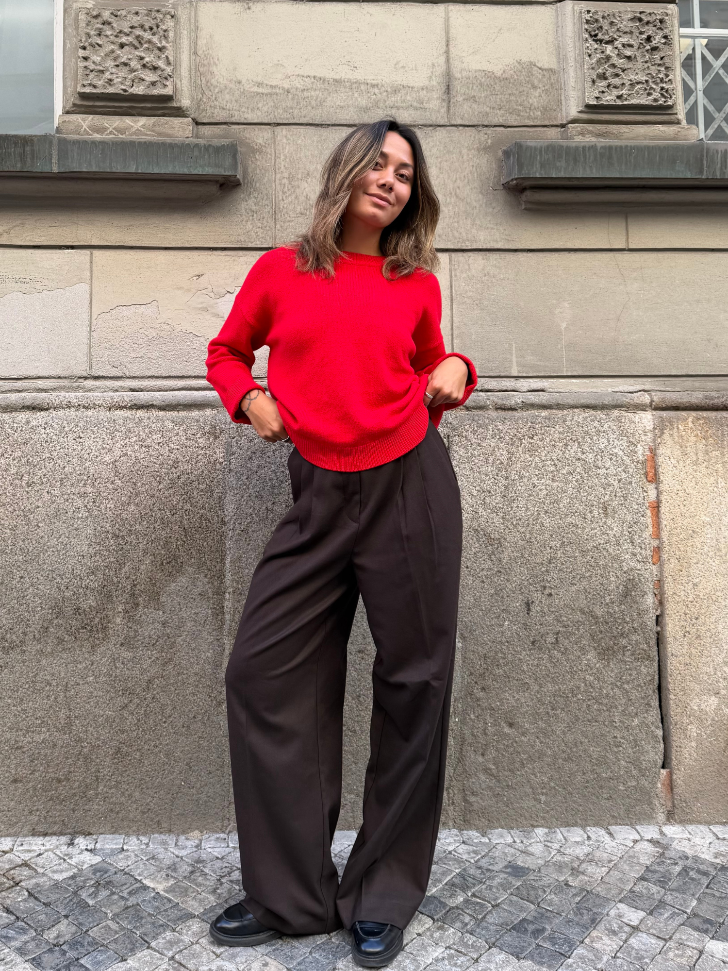 basic-apparel-liz-o-neck-pullover-tomato-merinowolle image 2