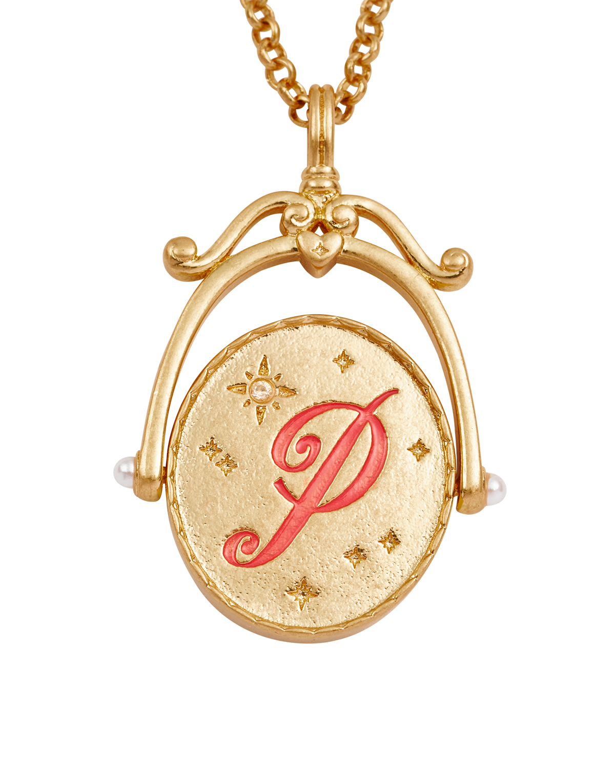 fable-england-p-initial-peony-halskette-gold-spinner image 1
