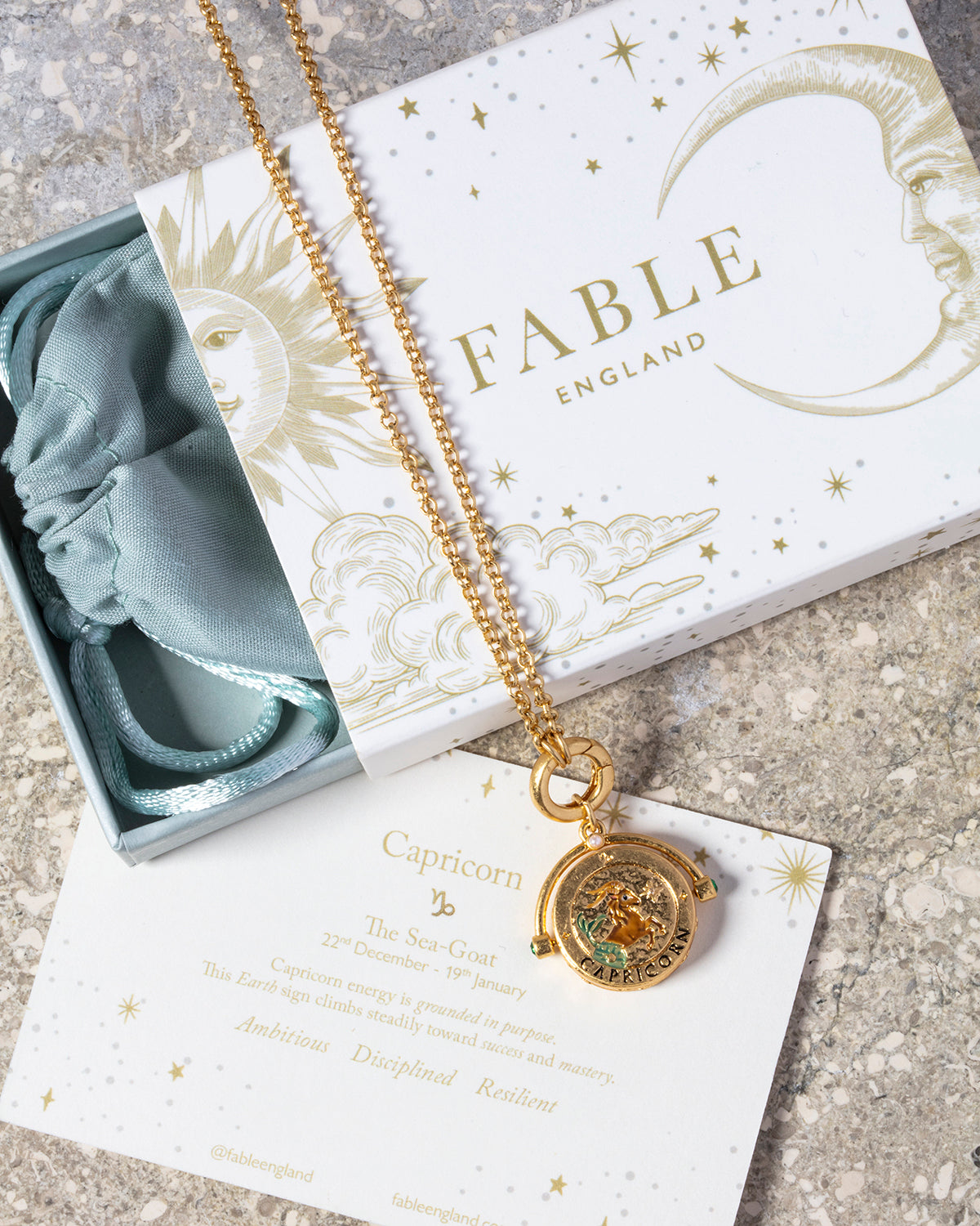 fable-england-capricorn-spinner-kette-gold-steinbock image 5
