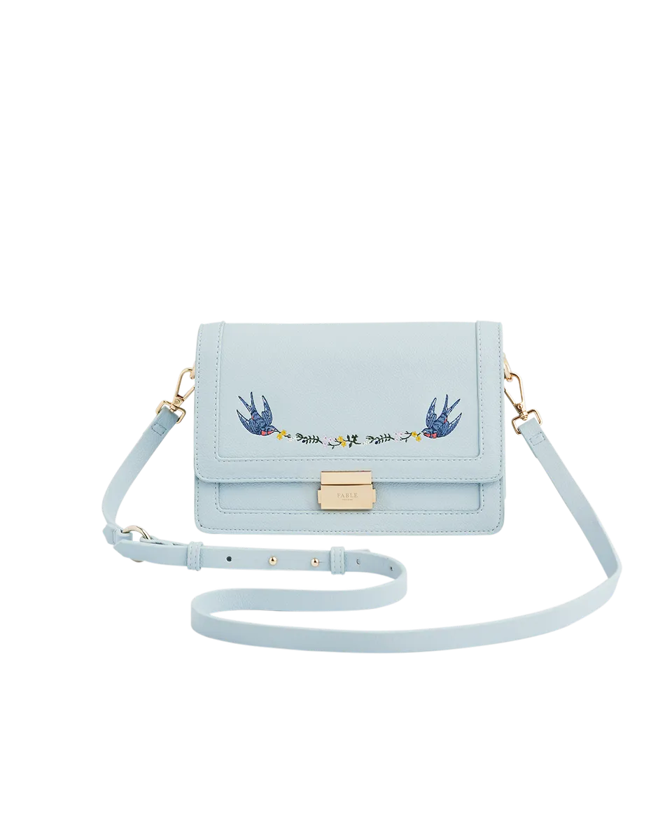 fable-england-handbags-blue-bird-foldover-tasche-hellblau image 1