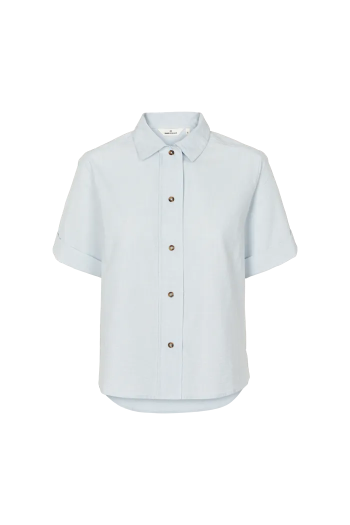 basic-apparel-anisse-shirt-damen-bluse-ashley-blue-gestreift image 1