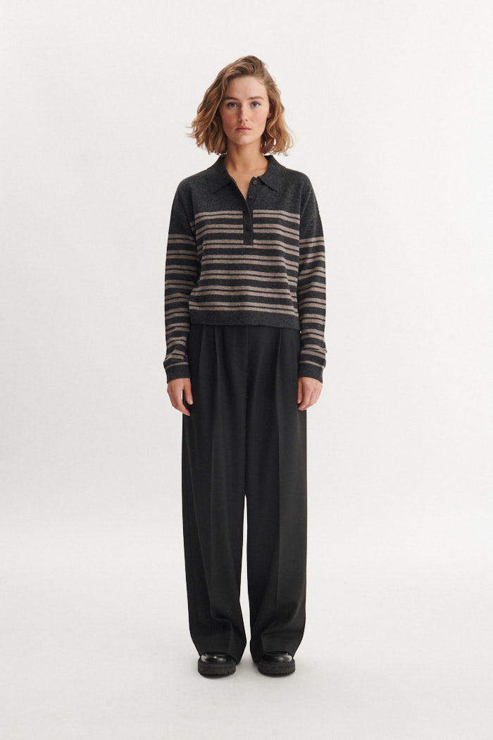 basic-apparel-selem-polo-pullover-grey-melange-merinowolle image 5