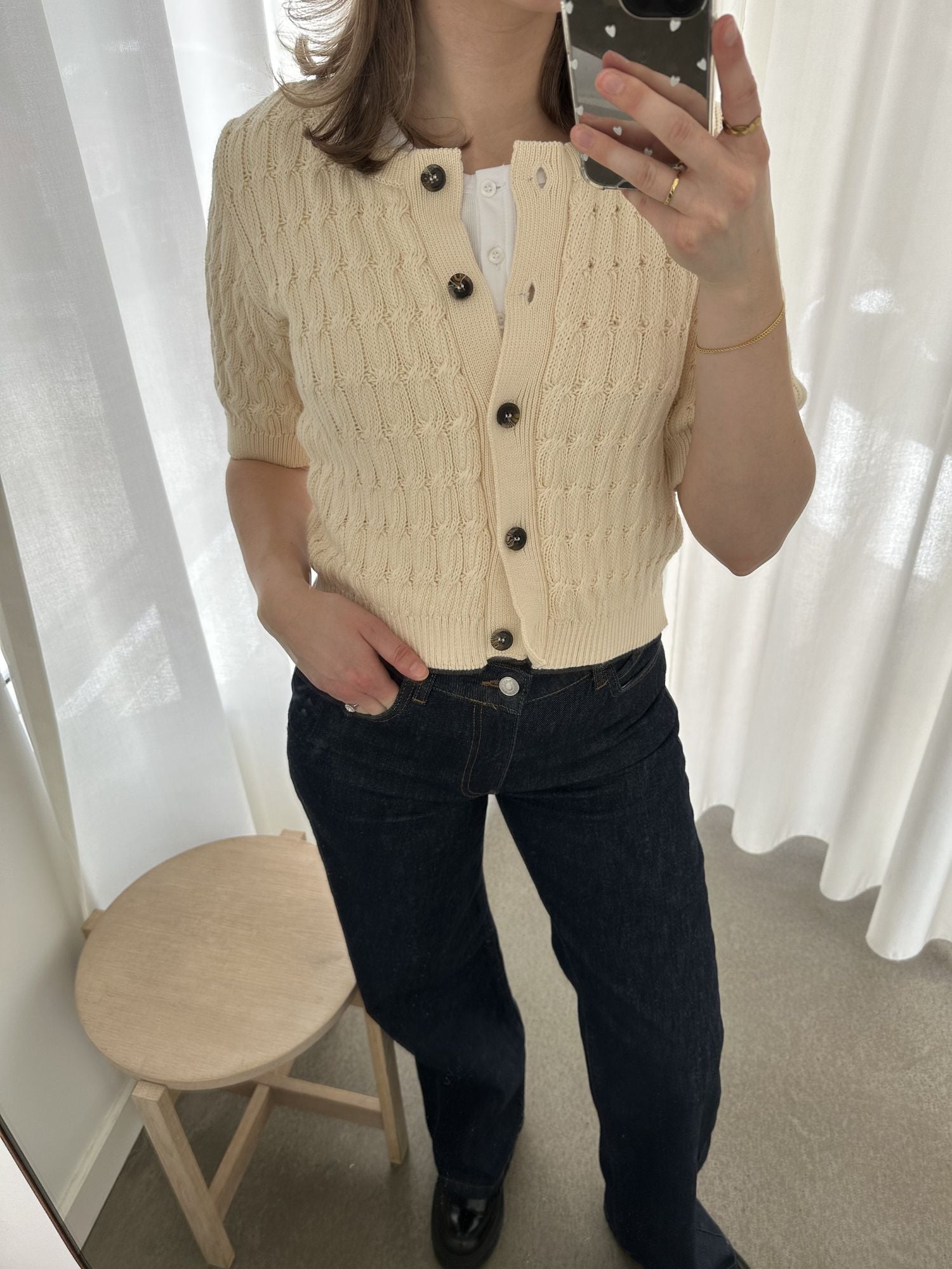 basic-apparel-minie-cardigan-strickjacke-whisper-white-bio-baumwolle image 6