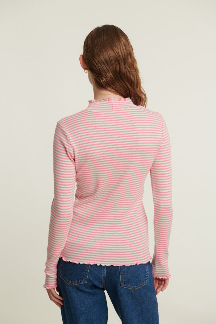 basic-apparel-silma-high-neck-shirt-conch-shell-bio-enger-sitz image 3