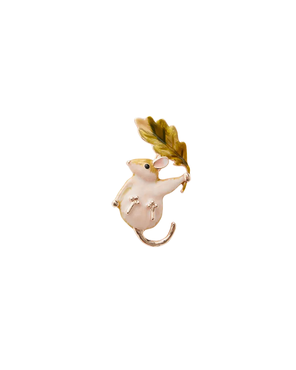 fable-england-jewellery-haselmaus-brosche-emaille-ros-gold image 1