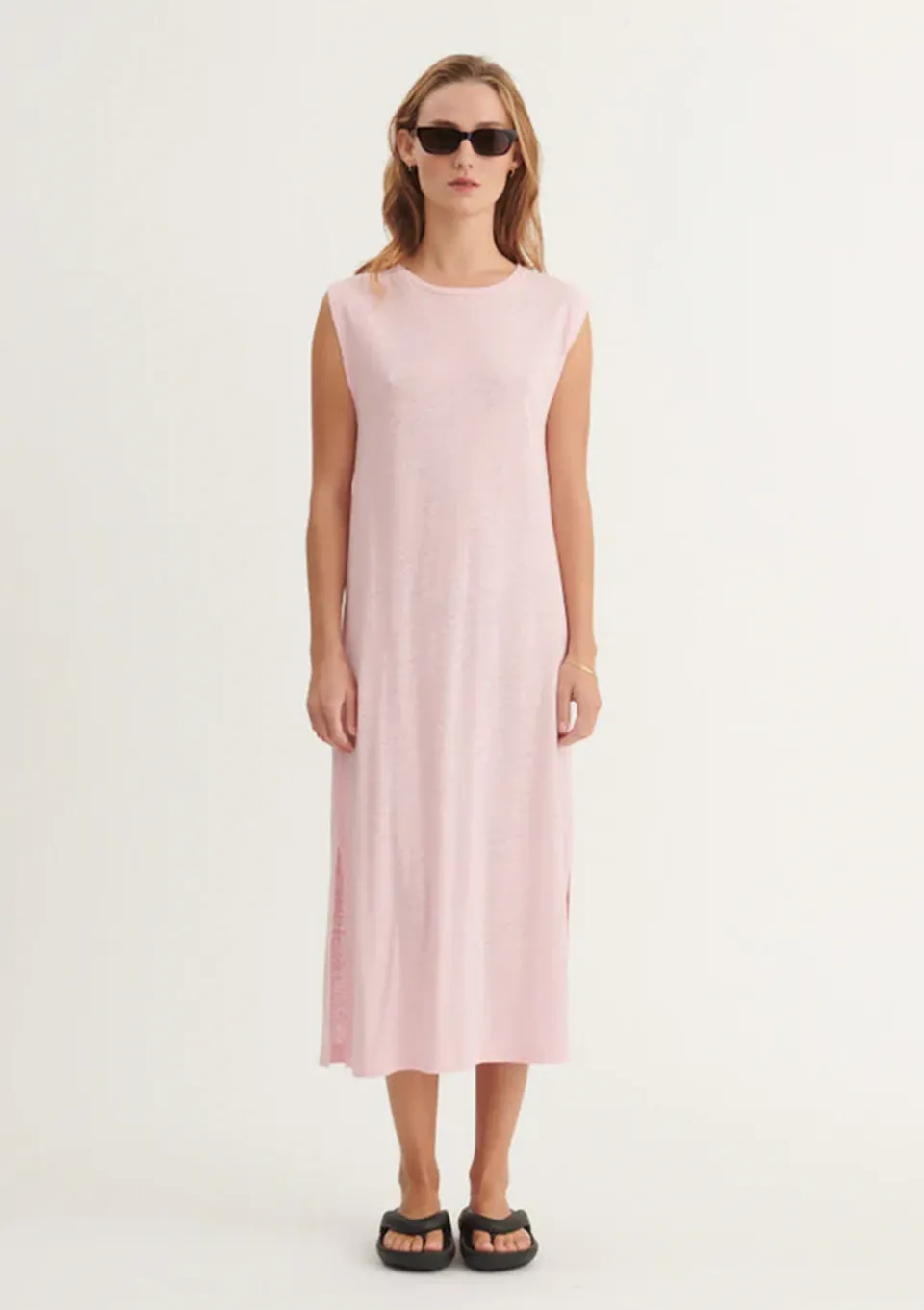 basic-apparel-ryda-tank-dress-kleid-rose-shadow-leinen image 1