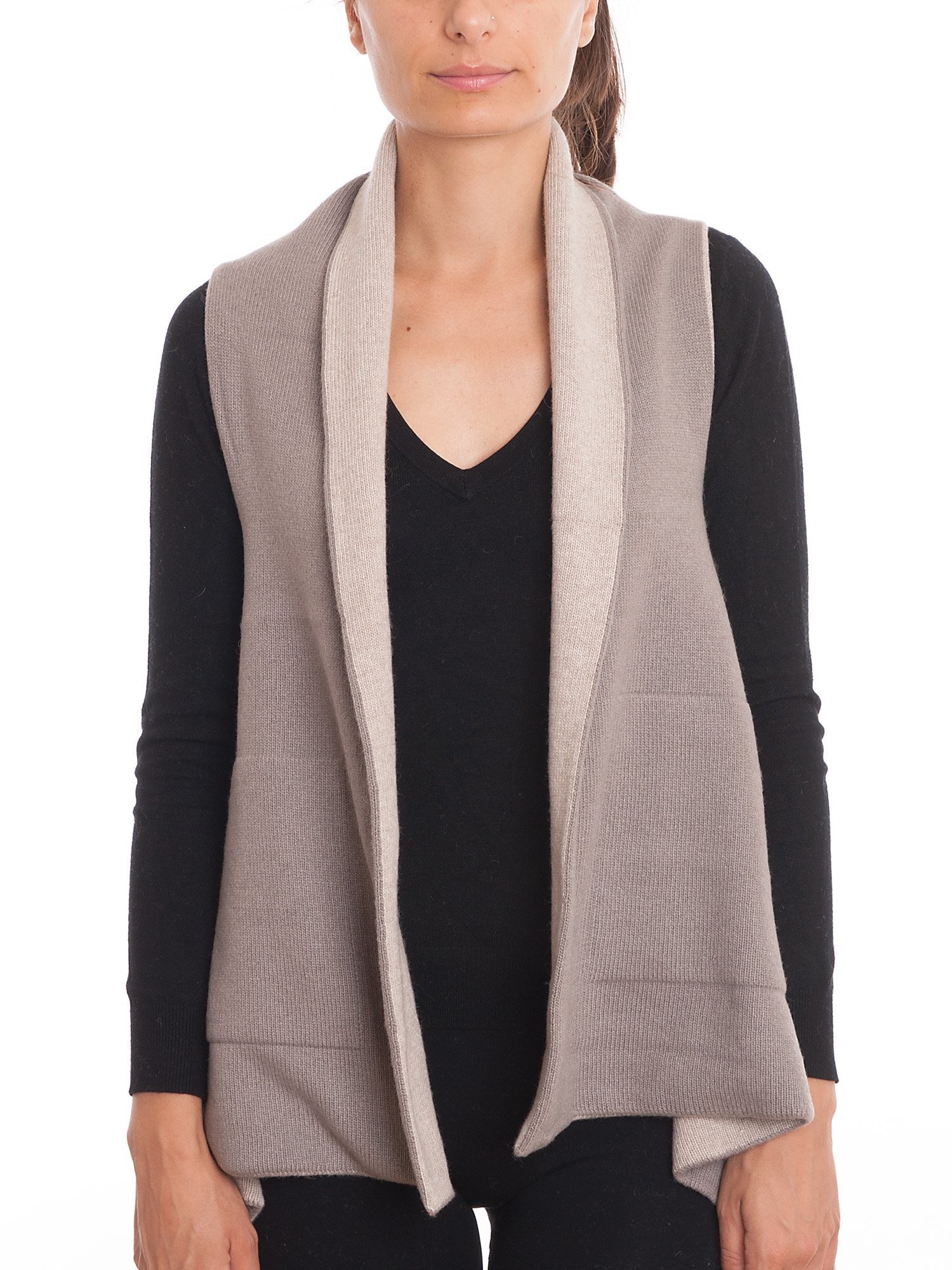 dalle-piane-cashmere-cape-bicolor-beige-creme-kaschmir image 6