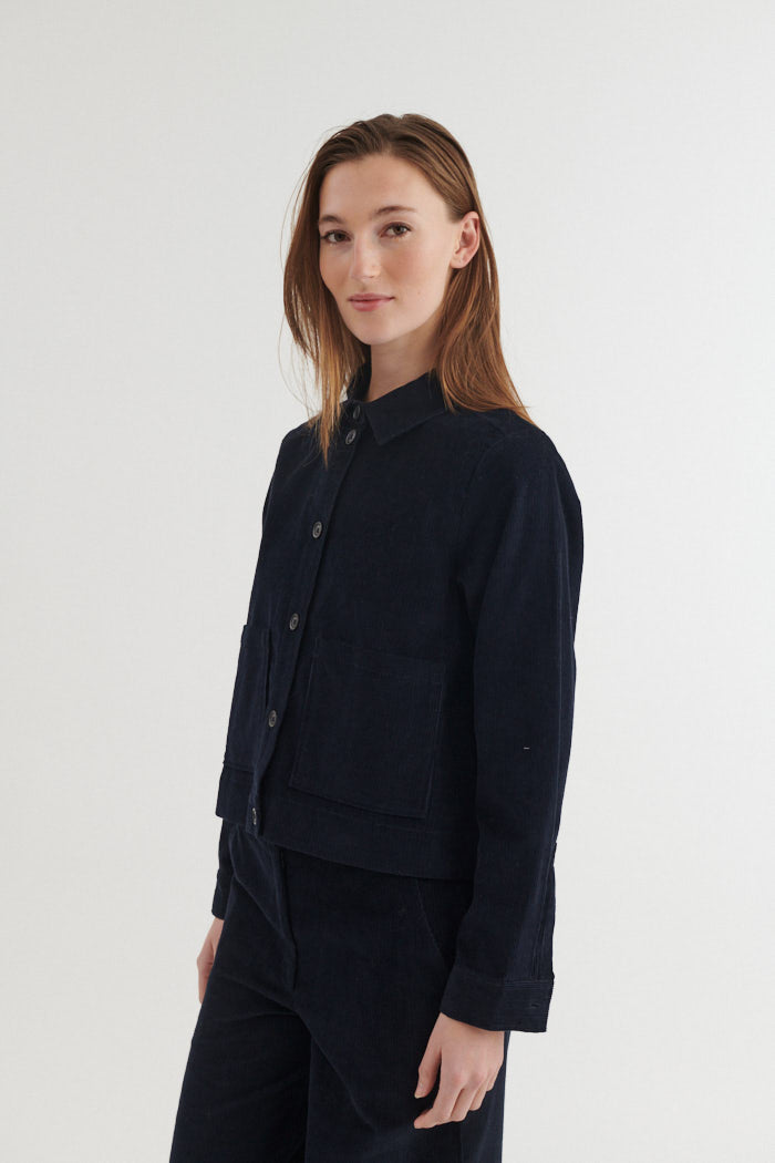 basic-apparel-millu-shirt-cordhemd-schwarz-bio-baumwolle image 2