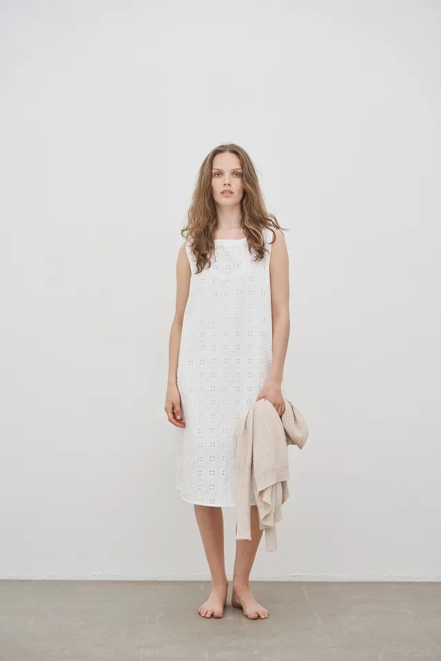 care-by-me-augusta-a-kleid-damen-wei-bio-baumwolle-spitze image 1