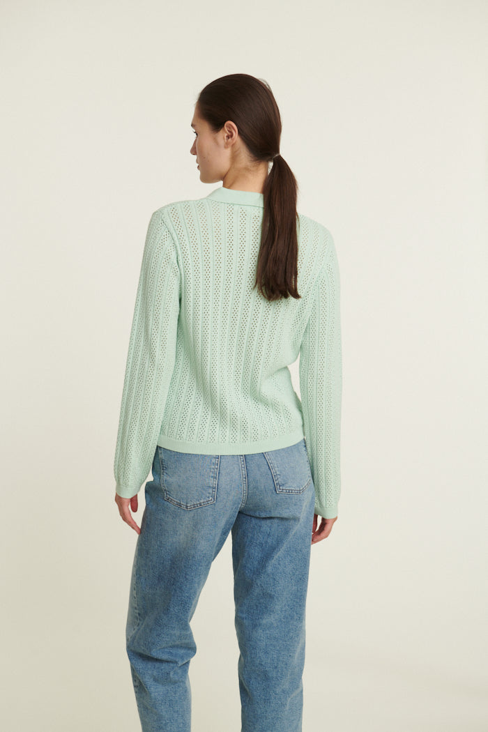 basic-apparel-tricia-ls-polo-pullover-gossamer-green image 3