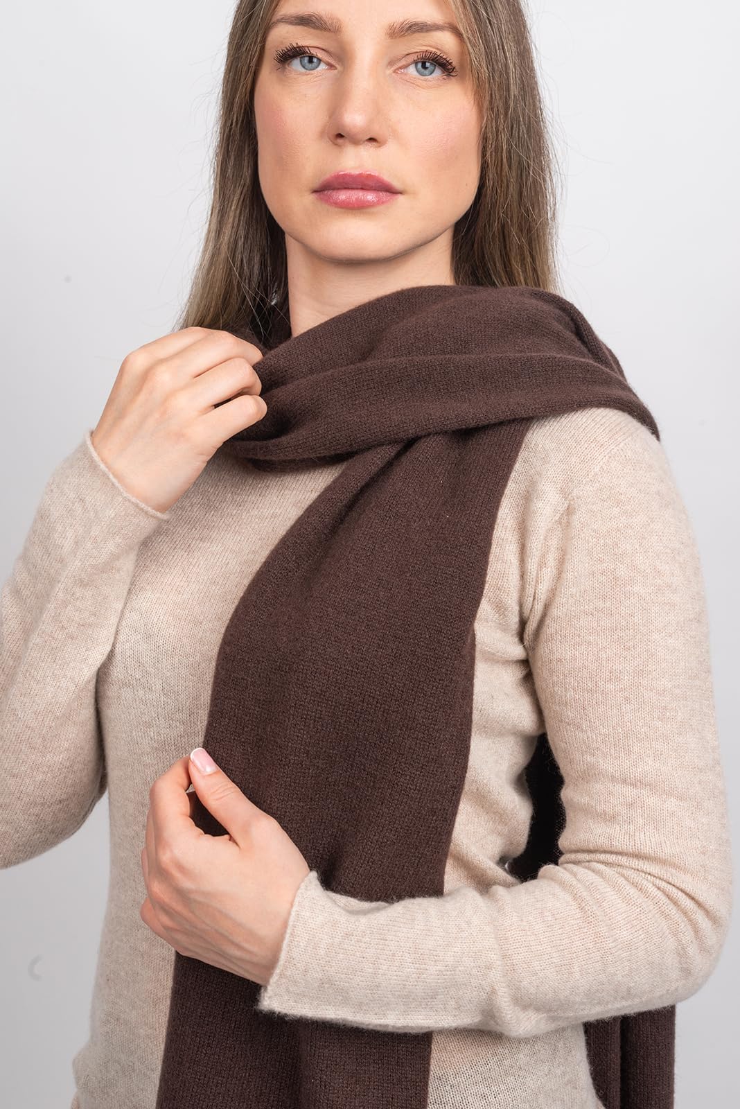 dalle-piane-cashmere-schal-breit-100-kaschmir-braun image 5