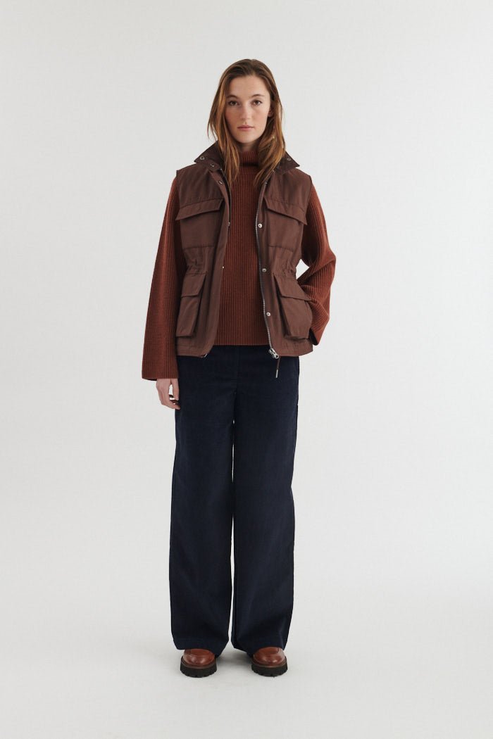 basic-apparel-asani-weste-damen-chicory-coffee-oversized image 4