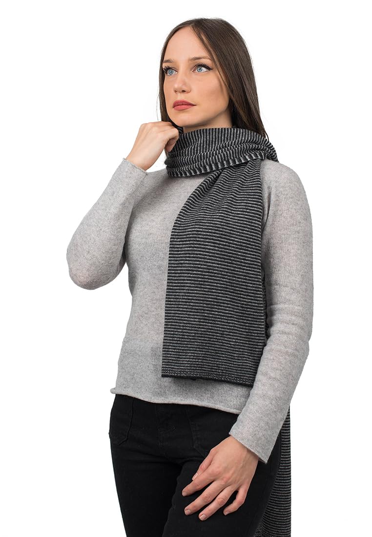 dalle-piane-cashmere-schal-nadelstreifen-blau-kaschmir image 7