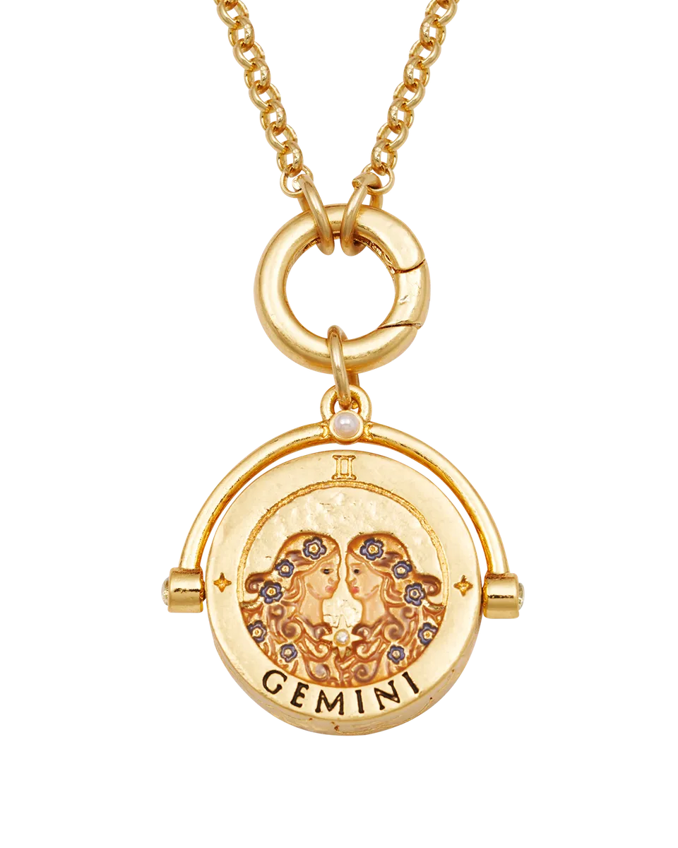 fable-england-gemini-zodiac-spinner-halskette-gold-achat image 1