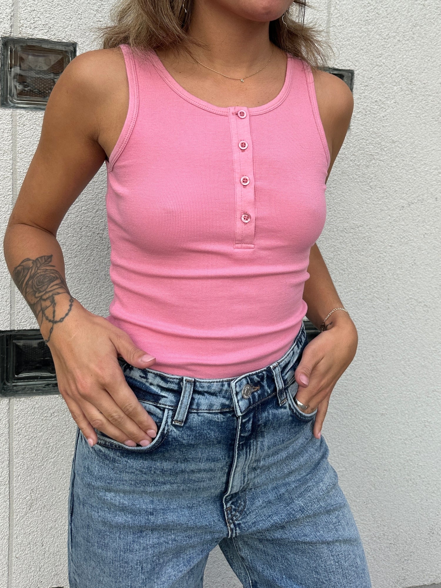 basic-apparel-ludmilla-granddad-tank-top-cashmere-rose-bio image 2