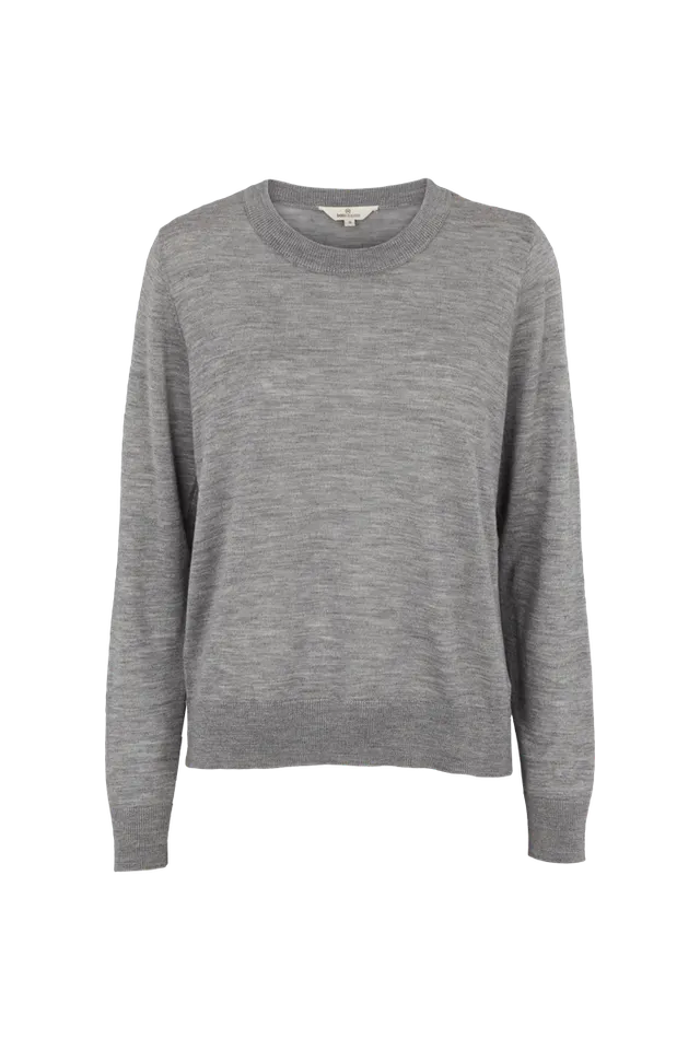 basic-apparel-vera-pullover-light-grey-mel-merinowolle image 1