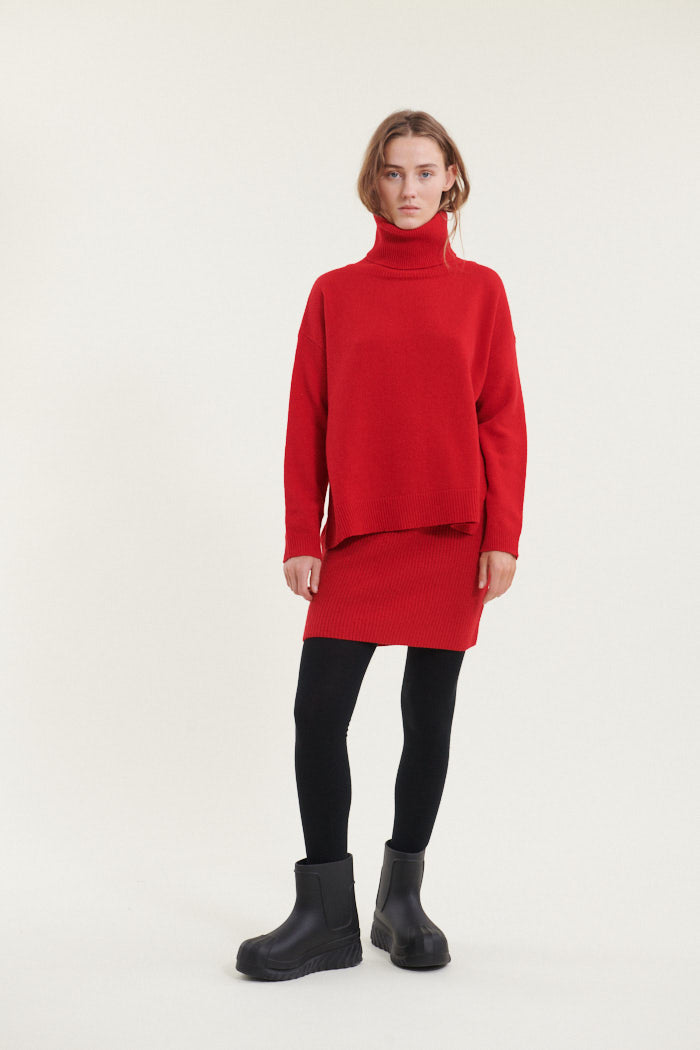 basic-apparel-lise-minirock-high-risk-red-recycelte-wolle image 4