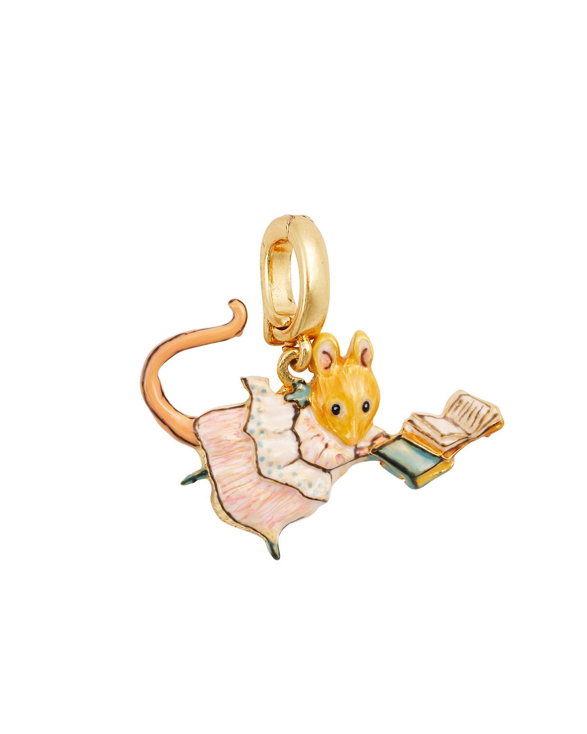 fable-england-peter-rabbit-appley-book-charm-gold image 1