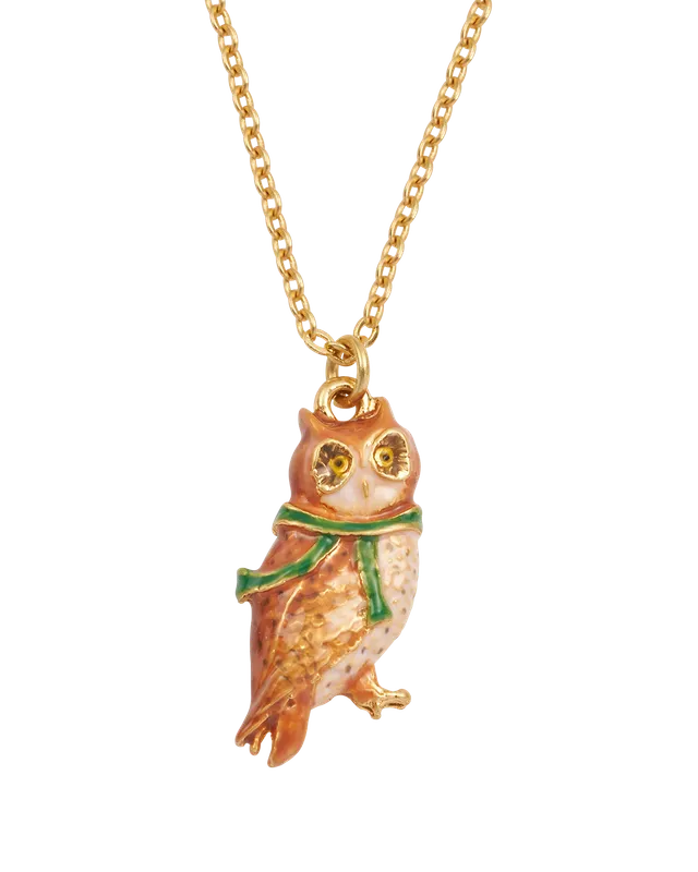 fable-england-cosy-owl-halskette-gold-eule-gr-n image 1