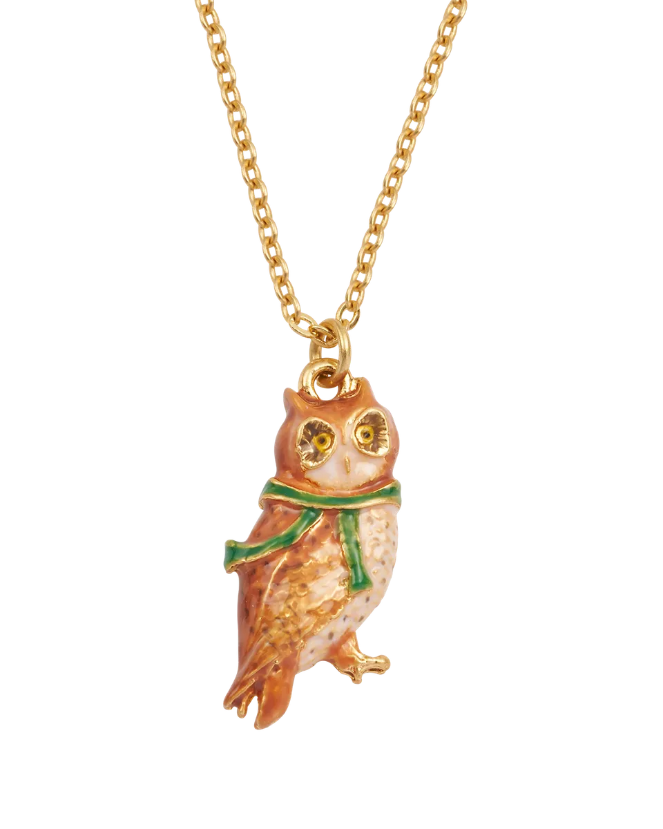 fable-england-cosy-owl-halskette-gold-eule-gr-n image 1
