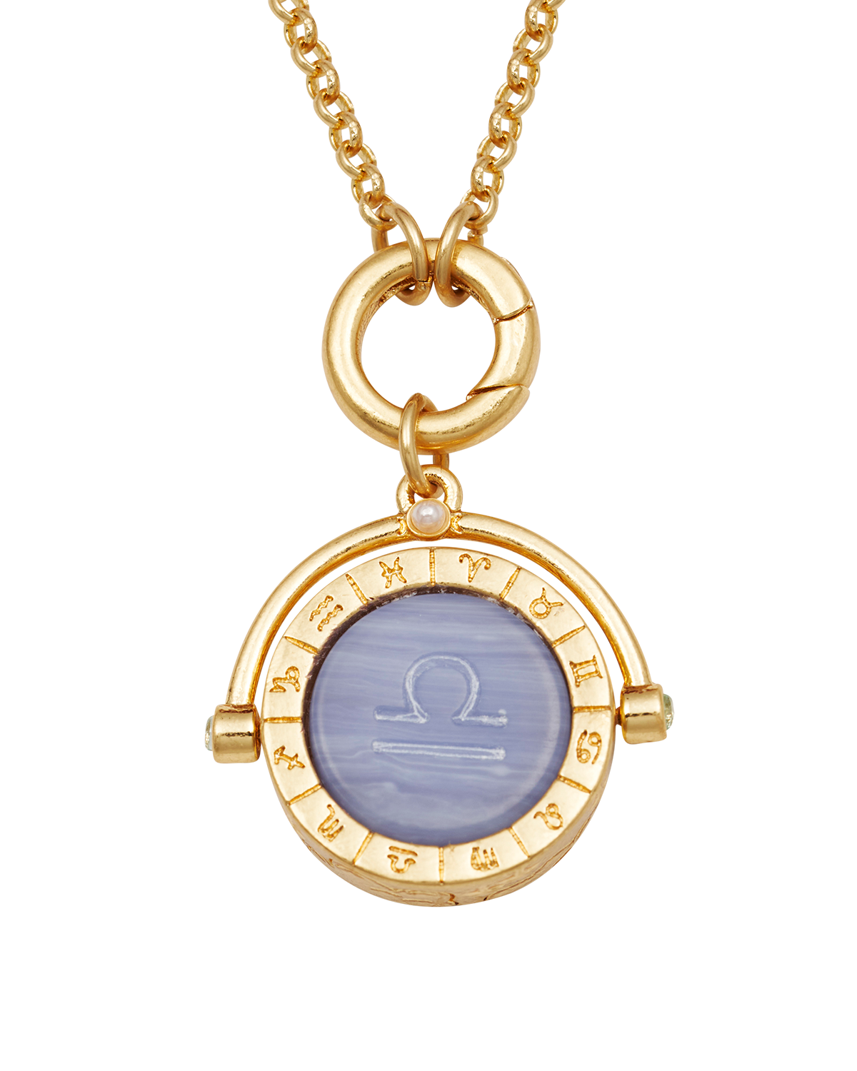 fable-england-libra-zodiac-spinner-halskette-gold-waage image 3
