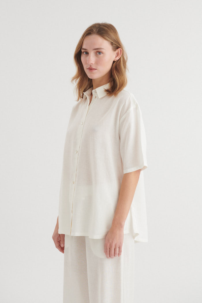 basic-apparel-carina-bluse-damen-wei-leinen-viskose image 2