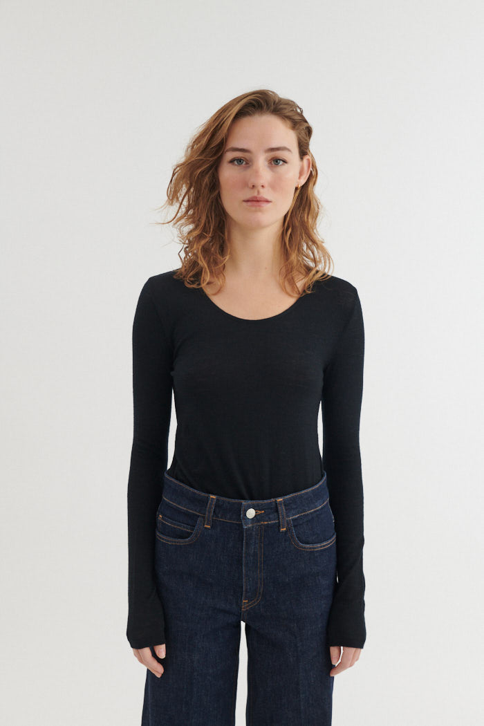 basic-apparel-rinja-ls-tee-langarmshirt-black-wolle image 1