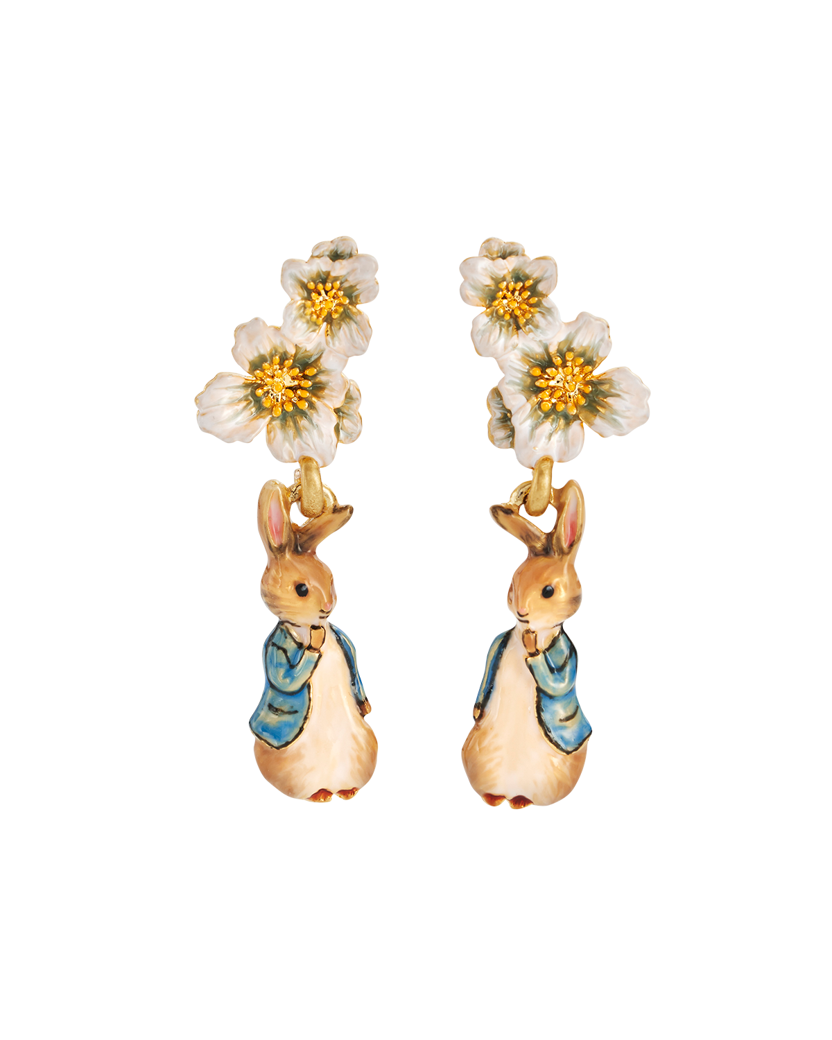 fable-england-x-peter-rabbit-floral-ohrringe-gold image 1