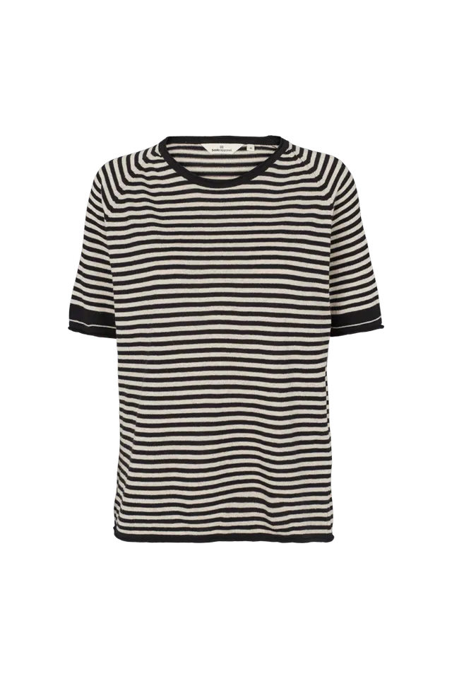 basic-apparel-soya-ss-mini-stripe-t-shirt-wei-schwarz-bio image 1