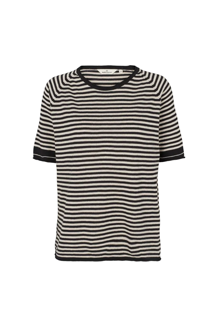 basic-apparel-soya-ss-mini-stripe-t-shirt-wei-schwarz-bio image 1