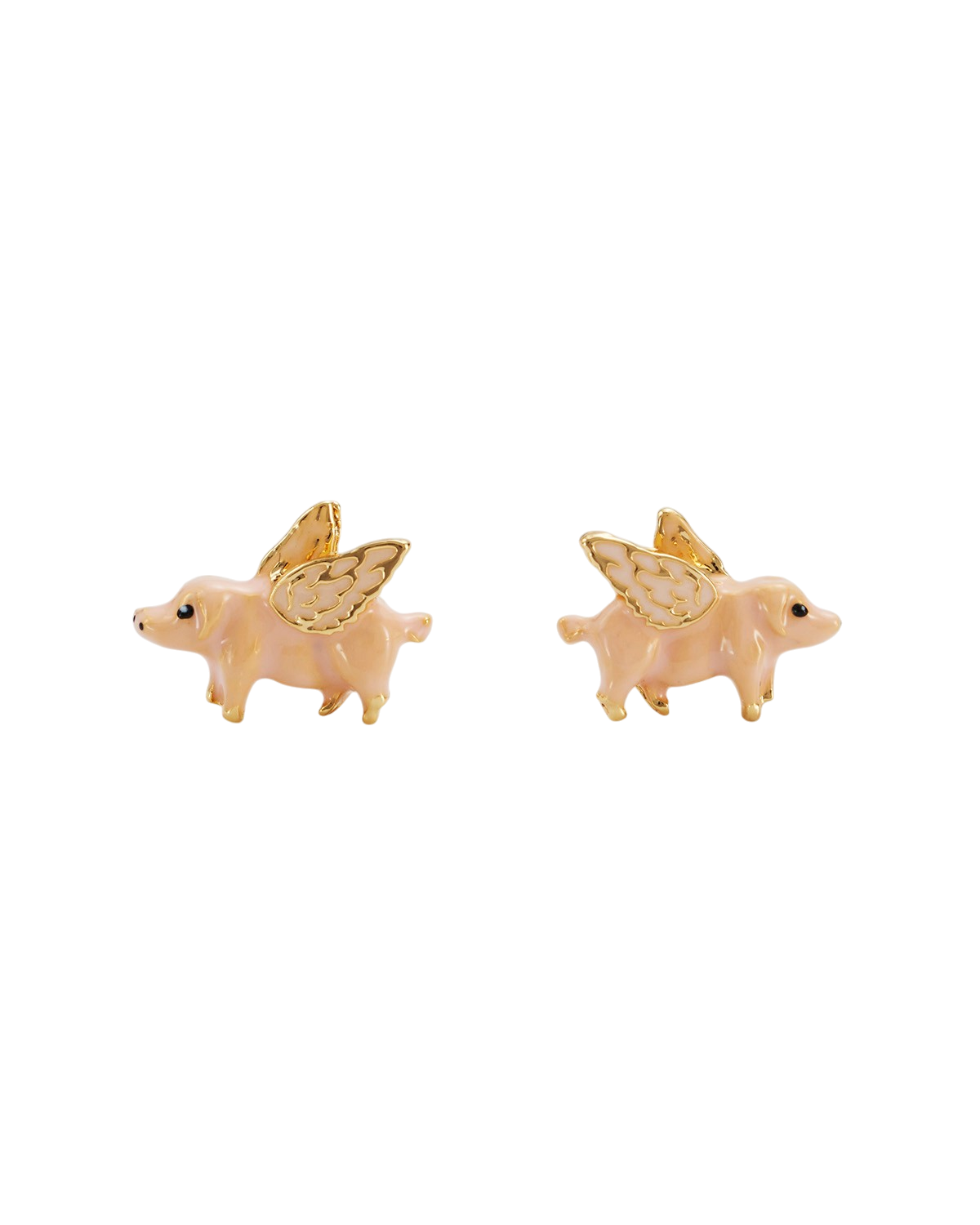 fable-england-flying-pig-ohrstecker-gold-emaille image 1