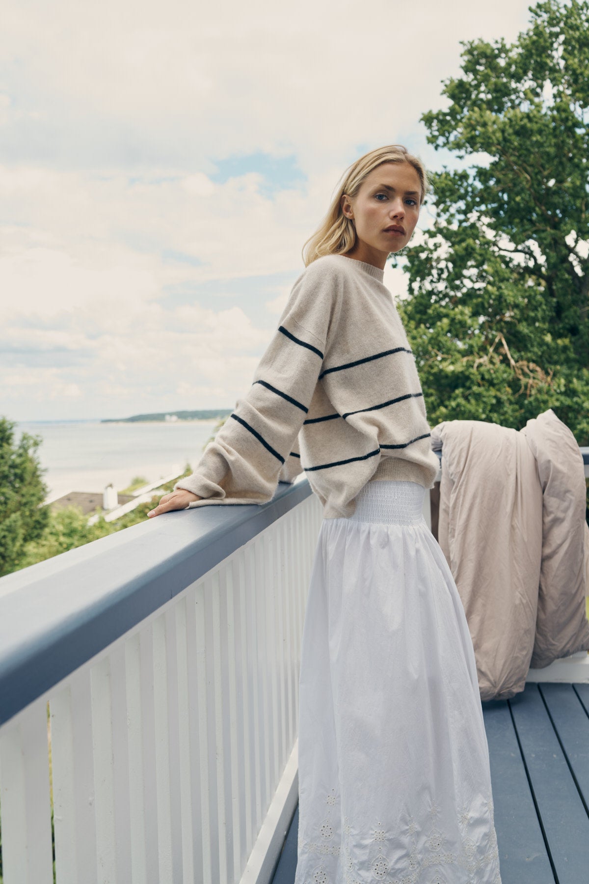 care-by-me-sea-stripe-pullover-s-black-wheat-cashmere image 7
