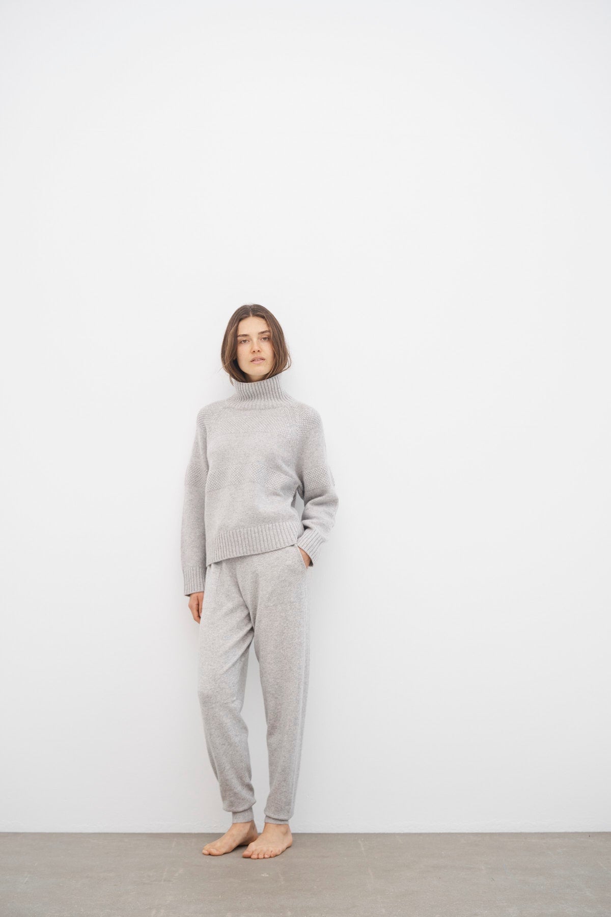 care-by-me-mea-sweater-strickpullover-hellgrau-kaschmir image 2