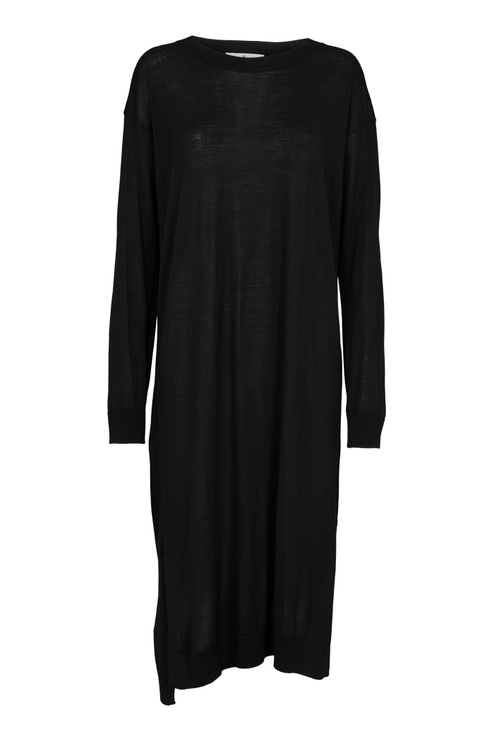 basic-apparel-vera-long-kleid-schwarz-100-merinowolle image 1