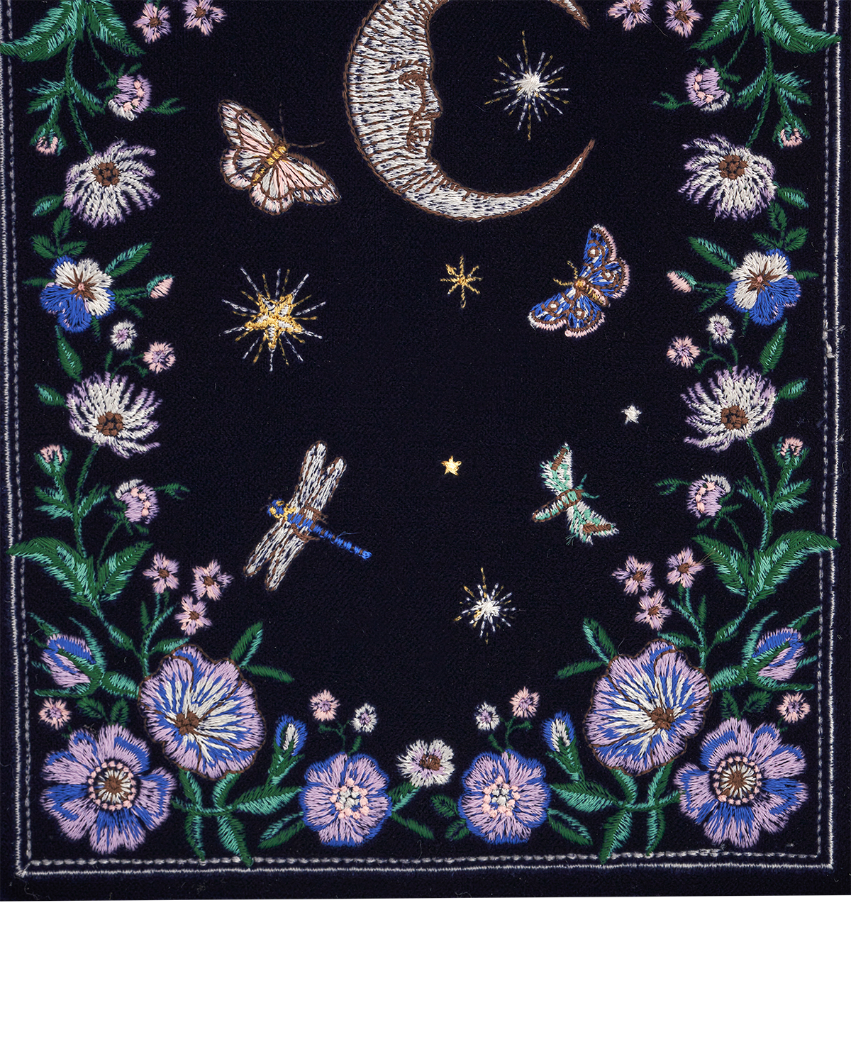 fable-england-marianne-midnight-garden-clutch-navy image 6