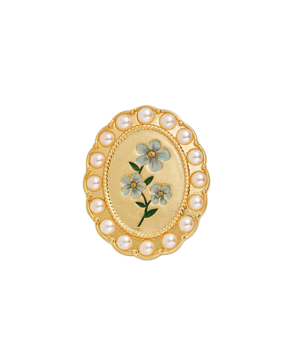 fable-england-forget-me-not-pearl-cameo-brosche-gold image 1