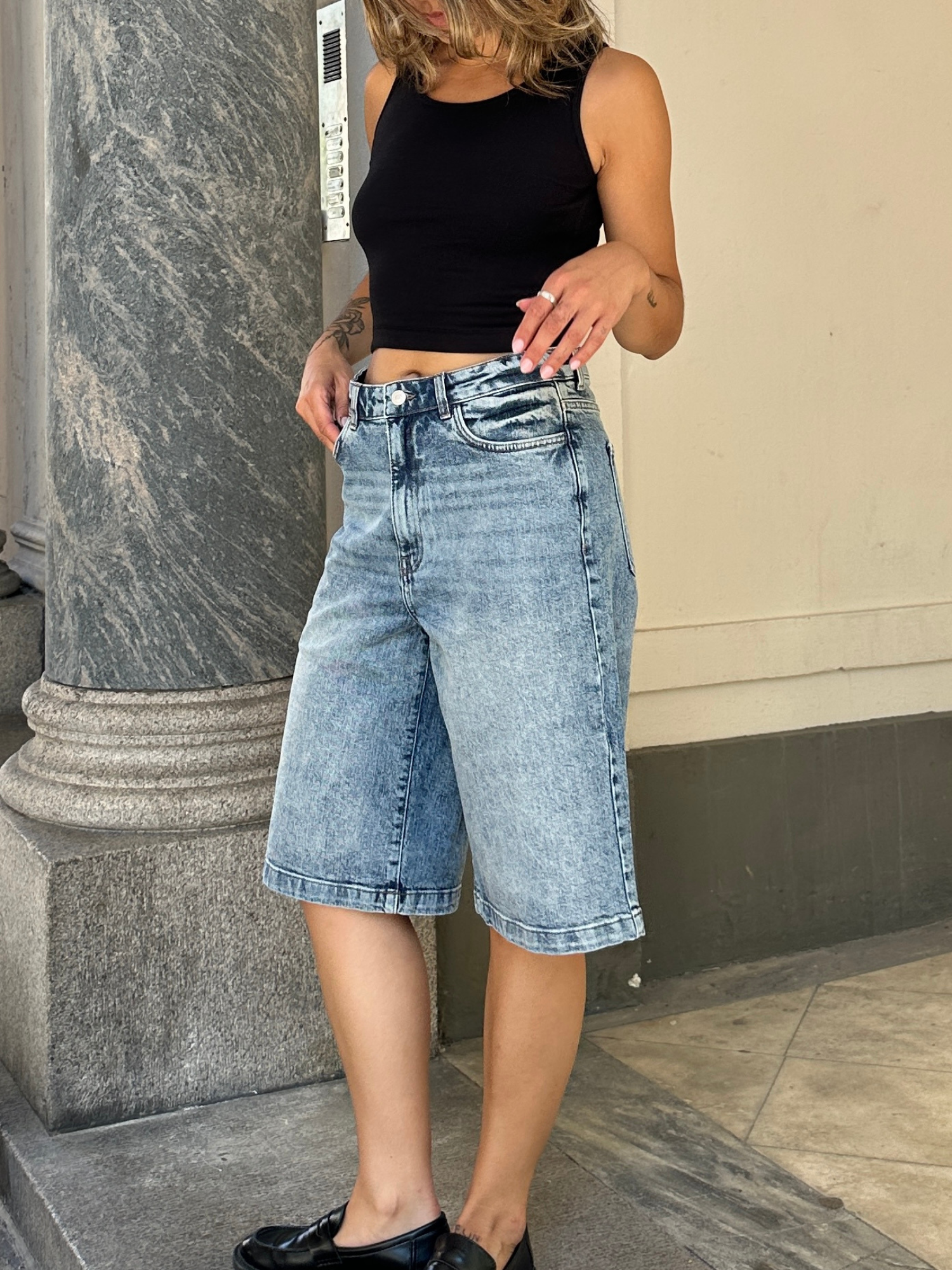 basic-apparel-jeans-ea-stone-w-shorts-jeansshorts-stone-washed image 2