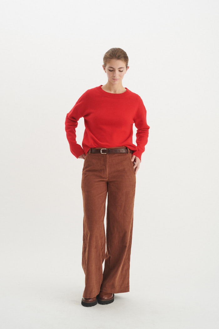 basic-apparel-liz-o-neck-pullover-tomato-merinowolle image 7