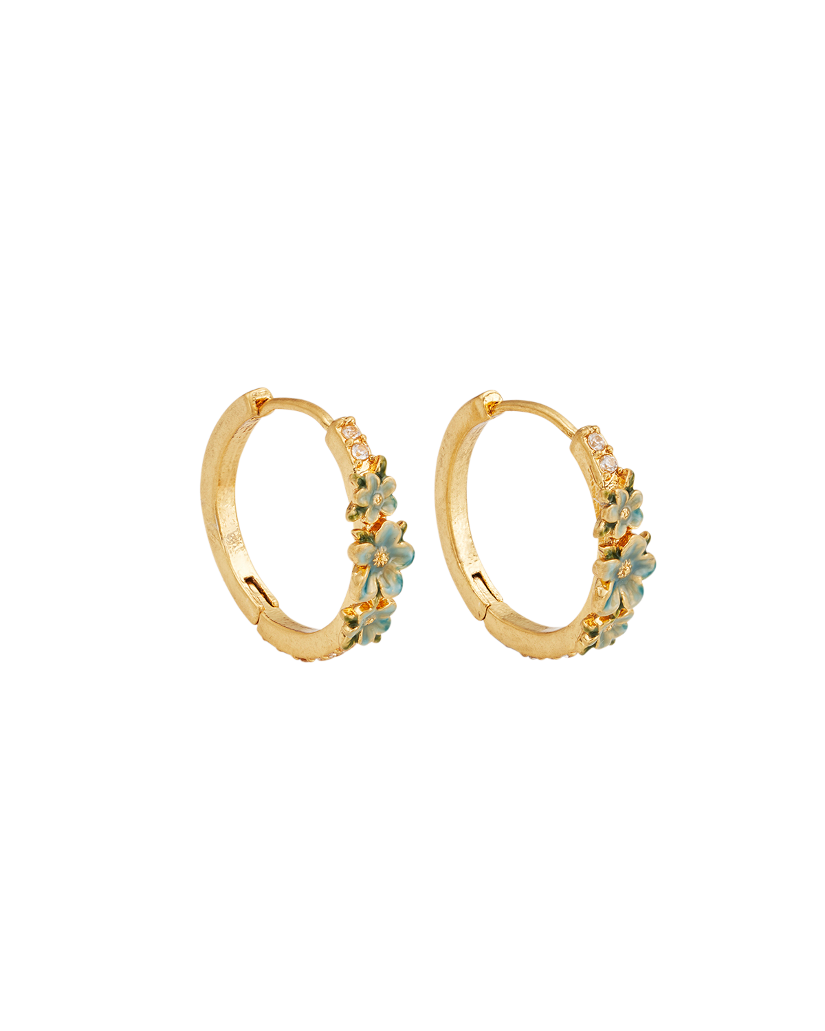 fable-england-floral-wreath-creolen-gold-blumen-t-rkis image 1