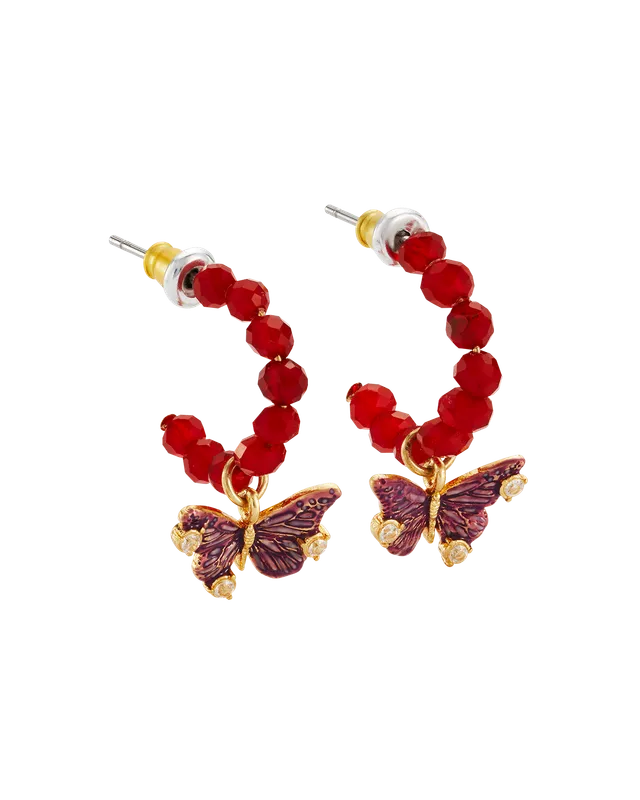 fable-england-hera-creolen-gold-schmetterling-rot image 1