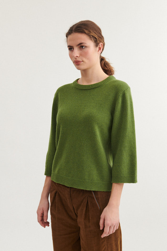 basic-apparel-cady-3-4-sleeve-pullover-mayfly-wollmix image 2